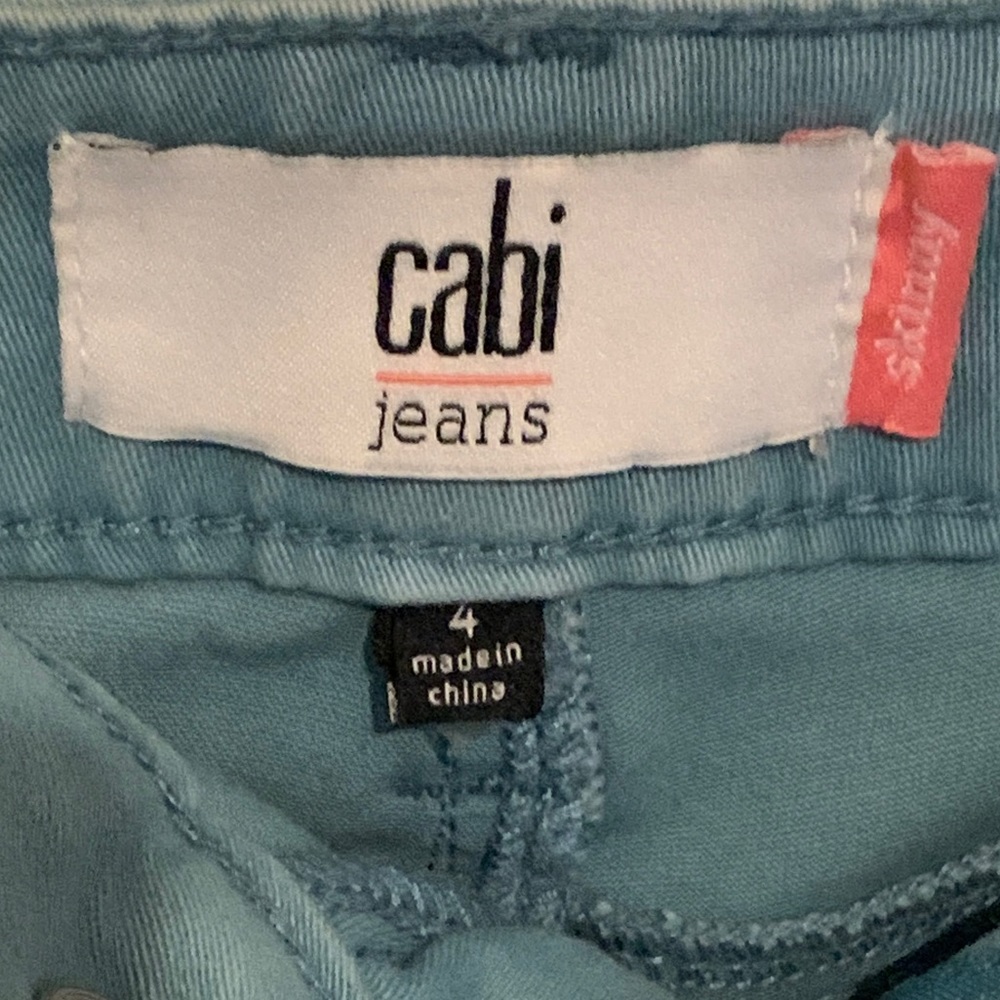 COPY - CAbi Pants Skinny Tidal Blue Style #5170 Jeans Size 4 - Picture 4 of 10